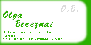 olga bereznai business card